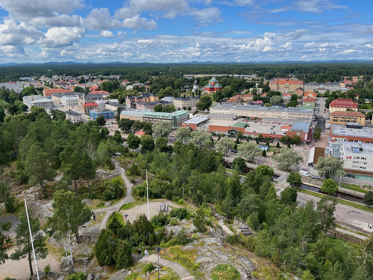 Rootsi 2022. Söderhamn, vaade Oscarsborgi otsast